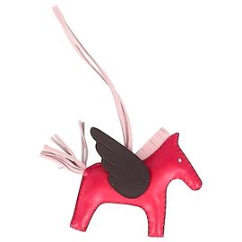 Charm Rodeo MM di Hermès in pelle rosa Rosa
