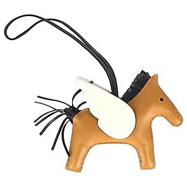 Hermès Rodeo MM Charm in Brown Leather Brown Red
