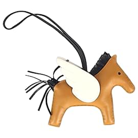 Hermès-Hermès Rodeo MM Charm in Brown Leather-Brown,Red