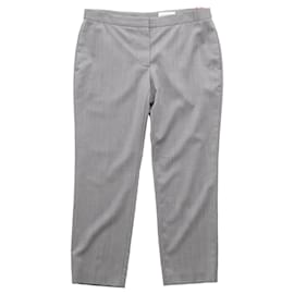 Alexander Mcqueen-Alexander McQueen Straight Leg Trousers in Grey Wool-Grey