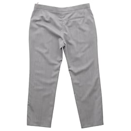 Alexander Mcqueen-Alexander McQueen Straight Leg Trousers in Grey Wool-Grey