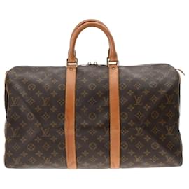 Louis Vuitton-Louis Vuitton Monogram Keepall 45 Boston Bag-Brown,Monogram