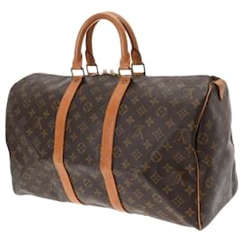 Louis Vuitton-Louis Vuitton Monogram Keepall 45 Boston Bag-Brown,Monogram
