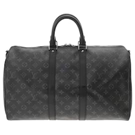 Louis Vuitton-Louis Vuitton Monogram Eclipse Keepall Bandouliere 45-Black