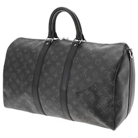 Louis Vuitton-Louis Vuitton Monogram Eclipse Keepall Bandouliere 45-Black