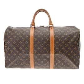 Louis Vuitton-Louis Vuitton Monogram Keepall 50 Boston Bag-Brown