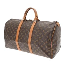 Louis Vuitton-Louis Vuitton Monogram Keepall 50 Boston Bag-Brown