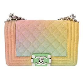 Chanel-Chanel Boy Chanel Chain Shoulder Bag-Yellow