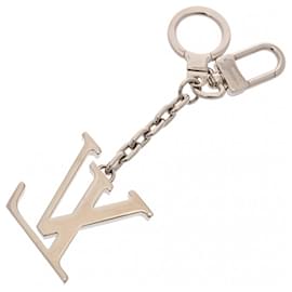 Louis Vuitton-Louis Vuitton Portecle Initial LV Keyring-Silvery