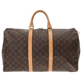 Louis Vuitton-Louis Vuitton Monogram Keepall 50 Boston Bag-Brown