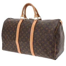 Louis Vuitton-Louis Vuitton Monogram Keepall 50 Boston Bag-Brown