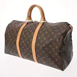 Louis Vuitton-Louis Vuitton Monogram Keepall 50 Boston Bag-Brown