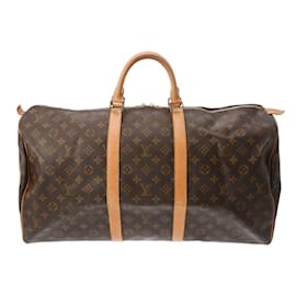 Louis Vuitton-Louis Vuitton Monogram Keepall 55 Boston Bag-Brown