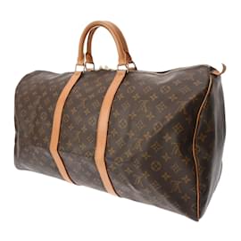 Louis Vuitton-Louis Vuitton Monogram Keepall 55 Boston Bag-Brown