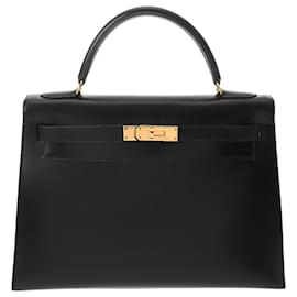 Hermès-Hermes Kelly 32 Handbag-Black