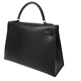 Hermès-Hermes Kelly 32 Handbag-Black