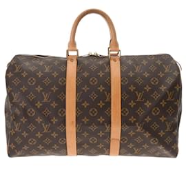 Louis Vuitton-Louis Vuitton Monogram Keepall 45 Boston Bag-Brown
