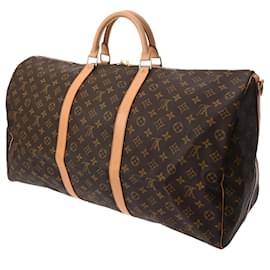 Louis Vuitton-Louis Vuitton Monogram Keepall Bandouliere 60-Brown