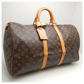 Louis Vuitton-Louis Vuitton Monogram Keepall 50 Boston Bag-Brown