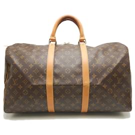 Louis Vuitton-Louis Vuitton Monogram Keepall 50 Boston Bag-Brown
