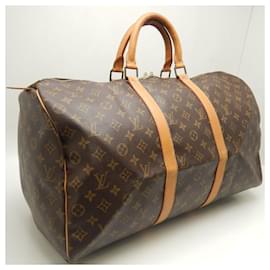 Louis Vuitton-Louis Vuitton Monogram Keepall 50 Boston Bag-Brown