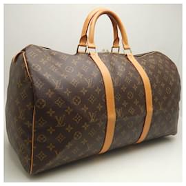 Louis Vuitton-Louis Vuitton Monogram Keepall 50 Boston Bag-Brown