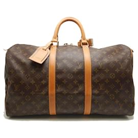 Louis Vuitton-Louis Vuitton Monogram Keepall 50 Boston Bag-Brown