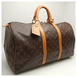 Louis Vuitton-Louis Vuitton Monogram Keepall 50 Boston Bag-Brown