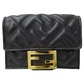 Fendi-Fendi Women's Baguette Tri-fold Wallet-Black