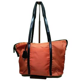 Bolsa Prada laranja de nylon e couro Laranja