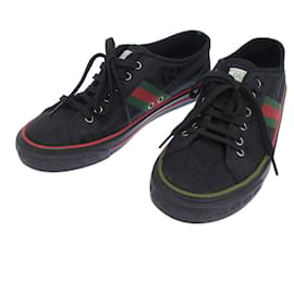 Gucci-Gucci Shelly Line GG Canvas Tennis Shoes-Black