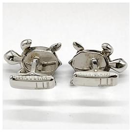 Alfred Dunhill-Dunhill Turtle Motif Cufflinks-Silvery,Blue