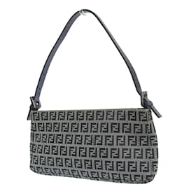 Fendi-Fendi Zucchino Pouch-Navy blue