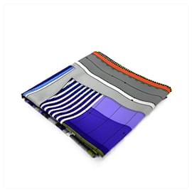 Hermès-Hermes Carre 70 Silk Scarf in Blue-Blue