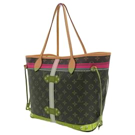 Louis Vuitton-Louis Vuitton Monogram Summer Trunk Neverfull MM Tote Bag-Brown,Monogram