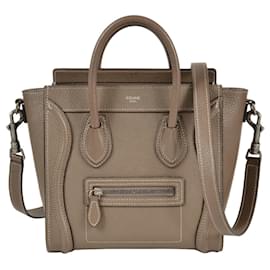 Céline-Celine Luggage Nano Shopper Handbag-Grey