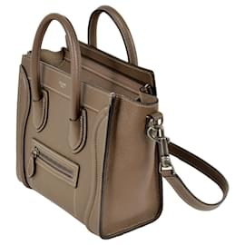 Céline-Celine Luggage Nano Shopper Handbag-Grey