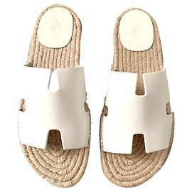 Hermès ANTIKE HERMES-SANDALEN Weiß