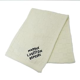 Louis Vuitton-Louis Vuitton Damier Wool Stole-Cream