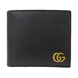 Gucci-Carteira de couro dobrável para homens GUCCI-Preto