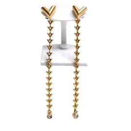 Louis Vuitton-Louis Vuitton Essential V Long Swing Earrings-Golden