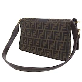 Fendi-Fendi Zucca Pattern Shoulder Bag-Brown