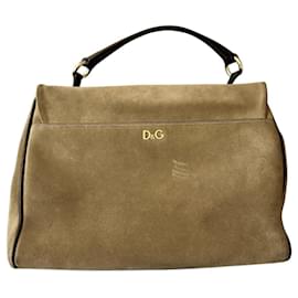 D&G-D&G Vintage Dory suede bag-Taupe