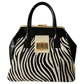 Braccialini leather large handbag Black