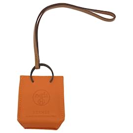 Hermès-Hermes Orange Bag Charm Keyring-Orange