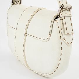 Fendi-Sac à main Fendi Selleria Stitch-Blanc