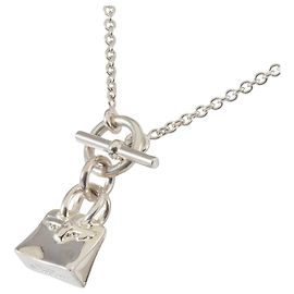 Pendente Amuleto Hermès Birkin Argento