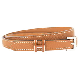 Hermès-Hermes Epsom Leather Gold Belt-Golden