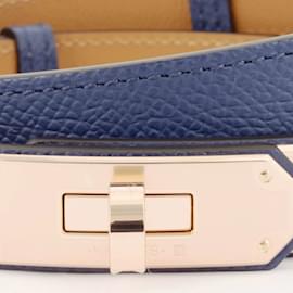 Hermès-Hermes Kelly 18 Belt in Navy Epsom Leather-Navy blue