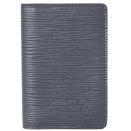 Louis Vuitton-Louis Vuitton Epi Leather Card Case in Navy Blue-Navy blue